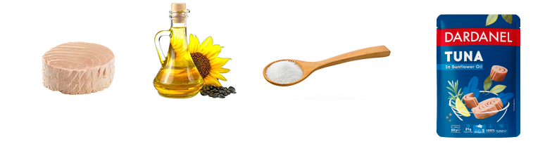 Just fish, oil and a little sea salt.