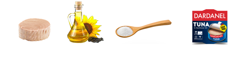 Just fish, oil and a little sea salt.