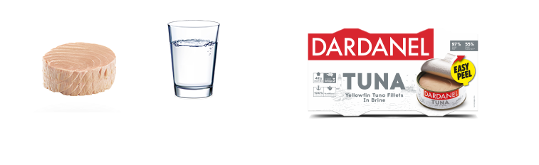 Just fish, water and a little sea salt.