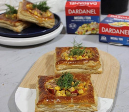 Dardanel Tuna Salad with Corn in Puff Pastry Cup