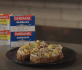 Dardanel Sardine with Beans and Pine Nut Bruschetta from Dardanel and Chef Somer